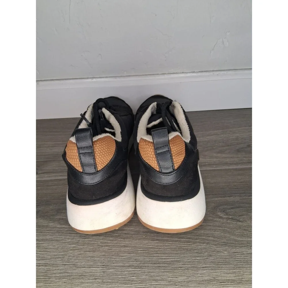 Nordstrom Rack Black Lace Up Comfort Sneakers Women's Sz 10 Casual Walking Shoes